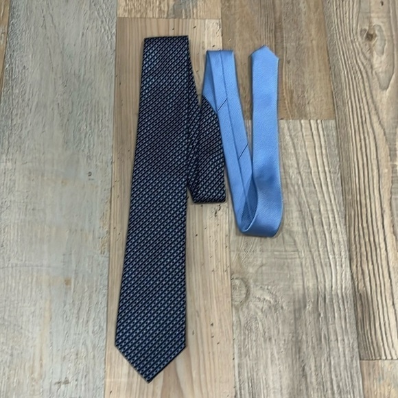 Tommy Hilfiger Blue Patterned Men’s Formal Tie Silk W3” L59” - Picture 1 of 8